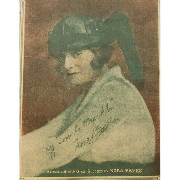 Sheet Music-Freckles Antique 1919 by Hess, Johnson, Ager signed  by NORA BAYES - Picture 3 of 5